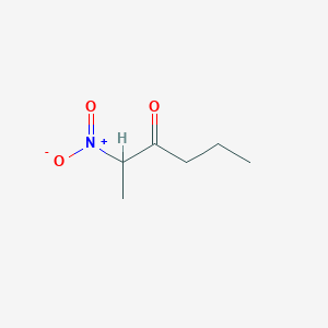 molecular formula C6H11NO3 B14418496 3-Hexanone, 2-nitro- CAS No. 85814-64-8