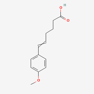 molecular formula C13H16O3 B14418534 6-(4-Methoxyphenyl)hex-5-enoic acid CAS No. 81077-29-4