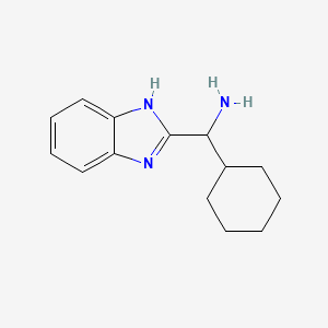 molecular formula C14H19N3 B1441854 (1H-1,3-Benzodiazol-2-yl)(cyclohexyl)methanamine CAS No. 1178416-39-1