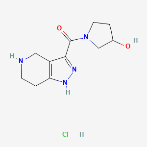 (3-Hydroxy-1-pyrrolidinyl)(4,5,6,7-tetrahydro-1H-pyrazolo[4,3-c]pyridin-3-yl)methanone HCl