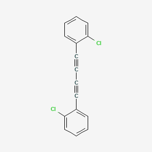 molecular formula C16H8Cl2 B14418701 Benzene, 1,1'-(1,3-butadiyne-1,4-diyl)bis[2-chloro- CAS No. 80221-17-6