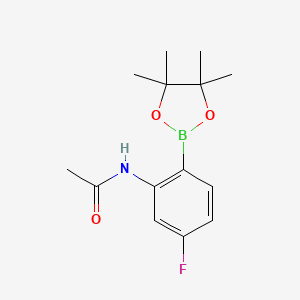 N-(5-Fluoro-2-(4,4,5,5-tetramethyl-1,3,2-dioxaborolan-2-yl)phenyl)acetamide