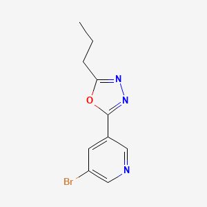 molecular formula C10H10BrN3O B1441876 2-(5-Bromopyridin-3-YL)-5-propyl-1,3,4-oxadiazole CAS No. 1187385-81-4
