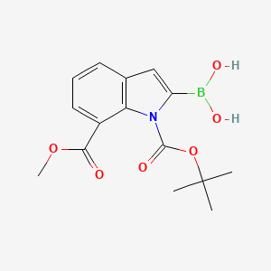 (1-(tert-Butoxycarbonyl)-7-(methoxycarbonyl)-1H-indol-2-yl)boronic acid