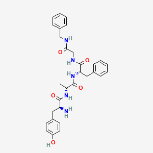 molecular formula C30H35N5O5 B14418837 L-Tyrosyl-D-alanyl-L-phenylalanyl-N-benzylglycinamide CAS No. 83579-03-7