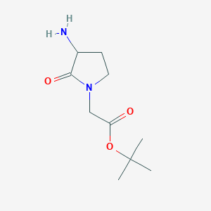 molecular formula C10H18N2O3 B1441885 Tert-butyl 2-(3-amino-2-oxopyrrolidin-1-YL)acetate CAS No. 1260639-73-3
