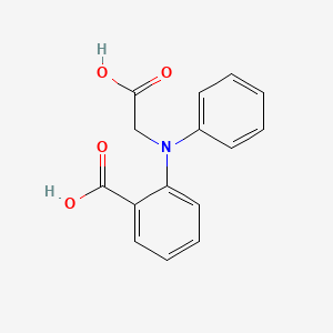molecular formula C15H13NO4 B14418857 Benzoic acid, 2-[(carboxymethyl)phenylamino]- CAS No. 85793-68-6