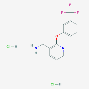 molecular formula C13H13Cl2F3N2O B1441887 {2-[3-(Trifluoromethyl)phenoxy]pyridin-3-yl}methylamine dihydrochloride CAS No. 1211488-35-5