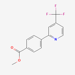 molecular formula C14H10F3NO2 B1441888 Methyl 4-[4-(trifluoromethyl)pyridin-2-yl]benzoate CAS No. 1299607-44-5