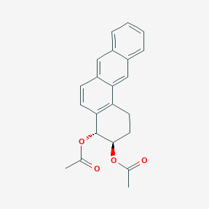 molecular formula C22H20O4 B14418902 Benz(a)anthracene-3,4-diol, 1,2,3,4-tetrahydro-, diacetate, (3R-trans)- CAS No. 80433-86-9