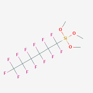 molecular formula C9H9F13O3Si B14418923 Trimethoxy(tridecafluorohexyl)silane CAS No. 84464-05-1