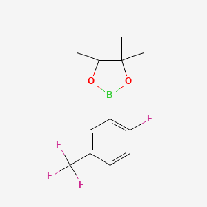 2-(2-Fluoro-5-(trifluoromethyl)phenyl)-4,4,5,5-tetramethyl-1,3,2-dioxaborolane