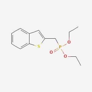 molecular formula C13H17O3PS B14418961 Phosphonic acid, (benzo[b]thien-2-ylmethyl)-, diethyl ester CAS No. 84258-56-0