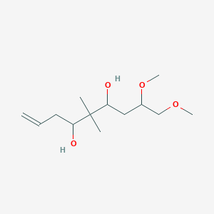 molecular formula C13H26O4 B14419081 8,9-Dimethoxy-5,5-dimethylnon-1-ene-4,6-diol CAS No. 85719-35-3