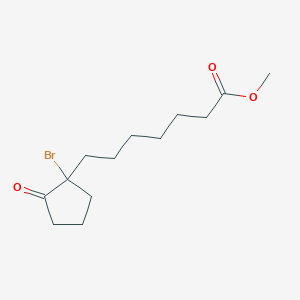 molecular formula C13H21BrO3 B14419097 Methyl 7-(1-bromo-2-oxocyclopentyl)heptanoate CAS No. 81266-43-5