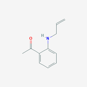 molecular formula C11H13NO B14419099 Ethanone, 1-[2-(2-propenylamino)phenyl]- CAS No. 80217-67-0