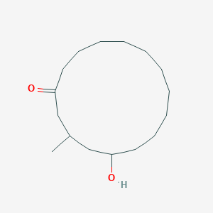 molecular formula C16H30O2 B14419128 5-Hydroxy-3-methylcyclopentadecan-1-one CAS No. 85037-96-3