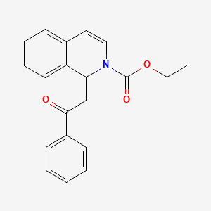 molecular formula C20H19NO3 B14419138 Ethyl 1-(2-oxo-2-phenylethyl)isoquinoline-2(1H)-carboxylate CAS No. 81357-96-2