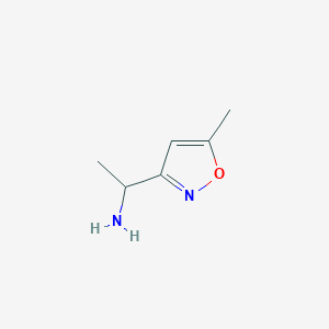 molecular formula C6H10N2O B1441916 1-(5-Methylisoxazol-3-yl)ethanamine CAS No. 1211535-89-5