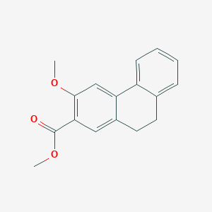 molecular formula C17H16O3 B14419177 Methyl 3-methoxy-9,10-dihydrophenanthrene-2-carboxylate 