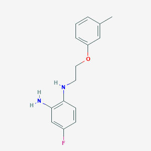 molecular formula C15H17FN2O B1441918 4-fluoro-1-N-[2-(3-methylphenoxy)ethyl]benzene-1,2-diamine CAS No. 1270795-86-2