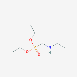 molecular formula C7H18NO3P B14419235 Phosphonic acid, [(ethylamino)methyl]-, diethyl ester CAS No. 81484-81-3