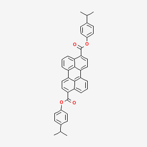 molecular formula C40H32O4 B14419246 Bis[4-(propan-2-yl)phenyl] perylene-3,9-dicarboxylate CAS No. 82531-00-8