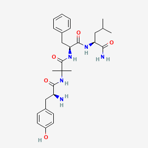molecular formula C28H39N5O5 B14419284 L-Tyrosyl-2-methylalanyl-L-phenylalanyl-L-leucinamide CAS No. 83934-17-2