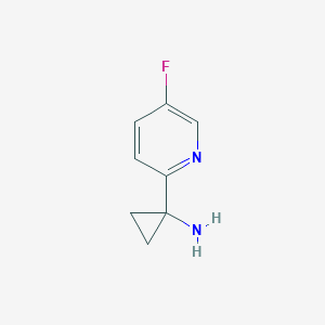 molecular formula C8H9FN2 B1441929 1-(5-Fluoropyridin-2-yl)cyclopropanamine CAS No. 1260830-75-8