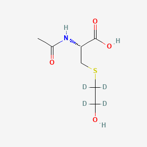 molecular formula C7H13NO4S B14419334 N-Acetyl-S-(2-hydroxyethyl-D4)-L-cysteine 
