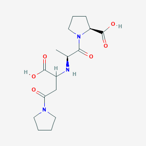 molecular formula C16H25N3O6 B14419339 N-[1-Carboxy-3-oxo-3-(pyrrolidin-1-yl)propyl]-L-alanyl-L-proline CAS No. 86938-28-5
