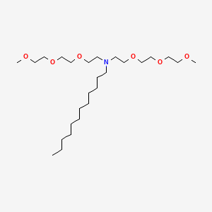 molecular formula C26H55NO6 B14419341 N,N-Bis{2-[2-(2-methoxyethoxy)ethoxy]ethyl}dodecan-1-amine CAS No. 84551-28-0