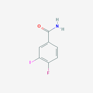 molecular formula C7H5FINO B1441943 4-Fluoro-3-iodobenzamide CAS No. 1261572-29-5