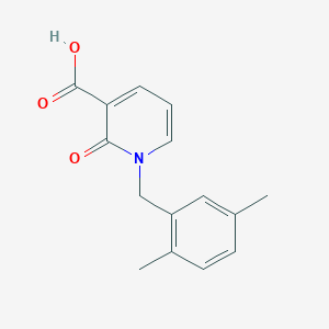molecular formula C15H15NO3 B1441944 1-(2,5-Dimethylbenzyl)-2-oxo-1,2-dihydropyridine-3-carboxylic acid CAS No. 1226083-15-3