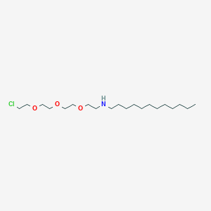 molecular formula C20H42ClNO3 B14419463 N-(2-{2-[2-(2-Chloroethoxy)ethoxy]ethoxy}ethyl)dodecan-1-amine CAS No. 84551-25-7