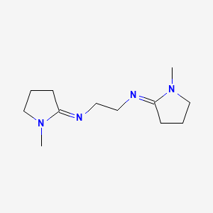 molecular formula C12H22N4 B14419493 N,N'-Bis(1-methyl-2-pyrrolidinylidene)-1,2-ethanediamine CAS No. 84859-11-0