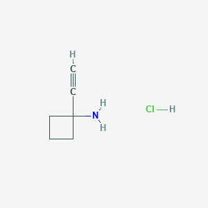 molecular formula C6H10ClN B1441950 1-Ethynylcyclobutan-1-amine hydrochloride CAS No. 1268810-19-0