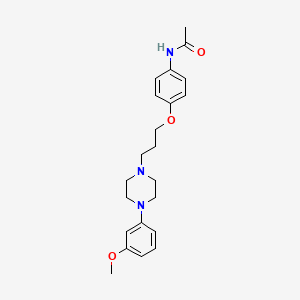 molecular formula C22H29N3O3 B14419535 Acetamide, N-(4-(3-(4-(3-methoxyphenyl)-1-piperazinyl)propoxy)phenyl)- CAS No. 85868-54-8