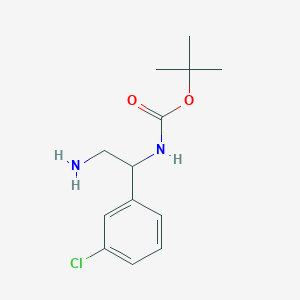 tert-butyl N-[2-amino-1-(3-chlorophenyl)ethyl]carbamate
