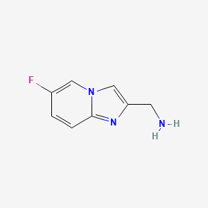 molecular formula C8H8FN3 B1441955 (6-Fluoroimidazo[1,2-a]pyridin-2-yl)methanamine CAS No. 1020033-86-6