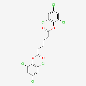 molecular formula C18H12Cl6O4 B14419560 Bis(2,4,6-trichlorophenyl) hexanedioate CAS No. 83254-77-7