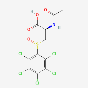 molecular formula C11H8Cl5NO4S B14419612 L-Alanine, N-acetyl-3-((pentachlorophenyl)sulfinyl)- CAS No. 81081-96-1