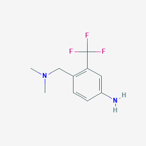 molecular formula C10H13F3N2 B1441962 4-[(Dimethylamino)methyl]-3-(trifluoromethyl)aniline CAS No. 853297-25-3
