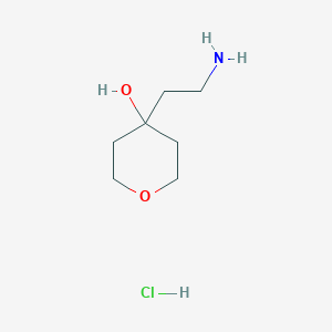 molecular formula C7H16ClNO2 B1441963 4-(2-Aminoethyl)tetrahydro-2h-pyran-4-ol hydrochloride CAS No. 910377-18-3