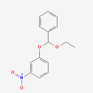 molecular formula C15H15NO4 B14419631 1-[Ethoxy(phenyl)methoxy]-3-nitrobenzene CAS No. 85013-53-2