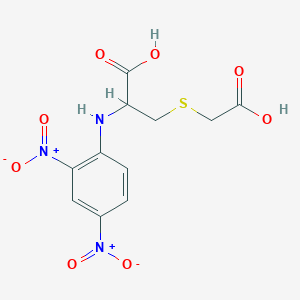 molecular formula C11H11N3O8S B14419659 s-(Carboxymethyl)-n-(2,4-dinitrophenyl)cysteine CAS No. 81251-80-1