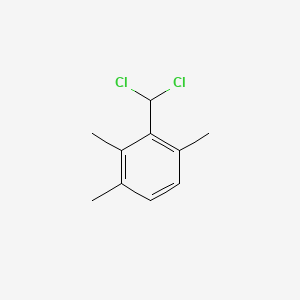 molecular formula C10H12Cl2 B14419682 Benzene, (dichloromethyl)-1,2,4-trimethyl- CAS No. 82884-59-1