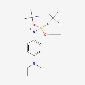 molecular formula C22H42N2O3Si B14419698 N~1~,N~1~-Diethyl-N~4~-(tri-tert-butoxysilyl)benzene-1,4-diamine CAS No. 82991-93-3