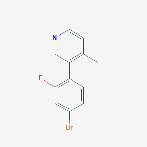 molecular formula C12H9BrFN B1441971 3-(4-Bromo-2-fluorophenyl)-4-methylpyridine CAS No. 1187163-43-4