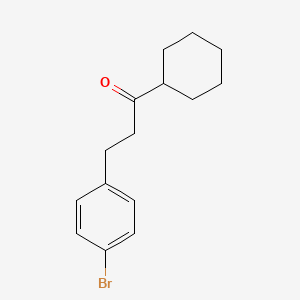 molecular formula C15H19BrO B1441972 2-(4-Bromophenyl)ethyl cyclohexyl ketone CAS No. 743434-28-8